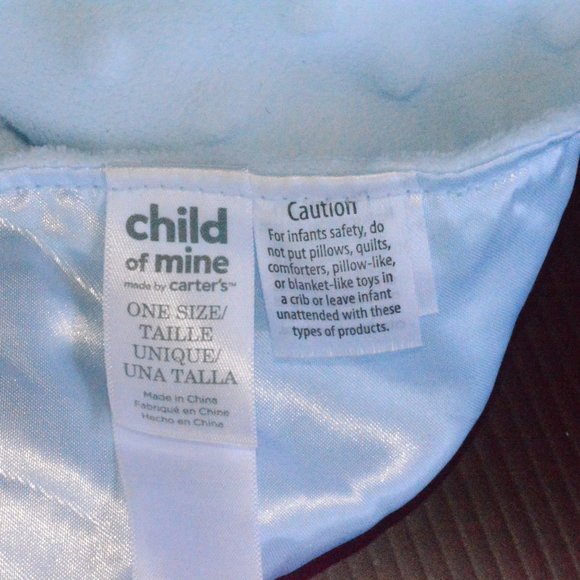 Carters Blue Monkey Minky Lovey Baby Blanket Plush - Picture 8 of 9